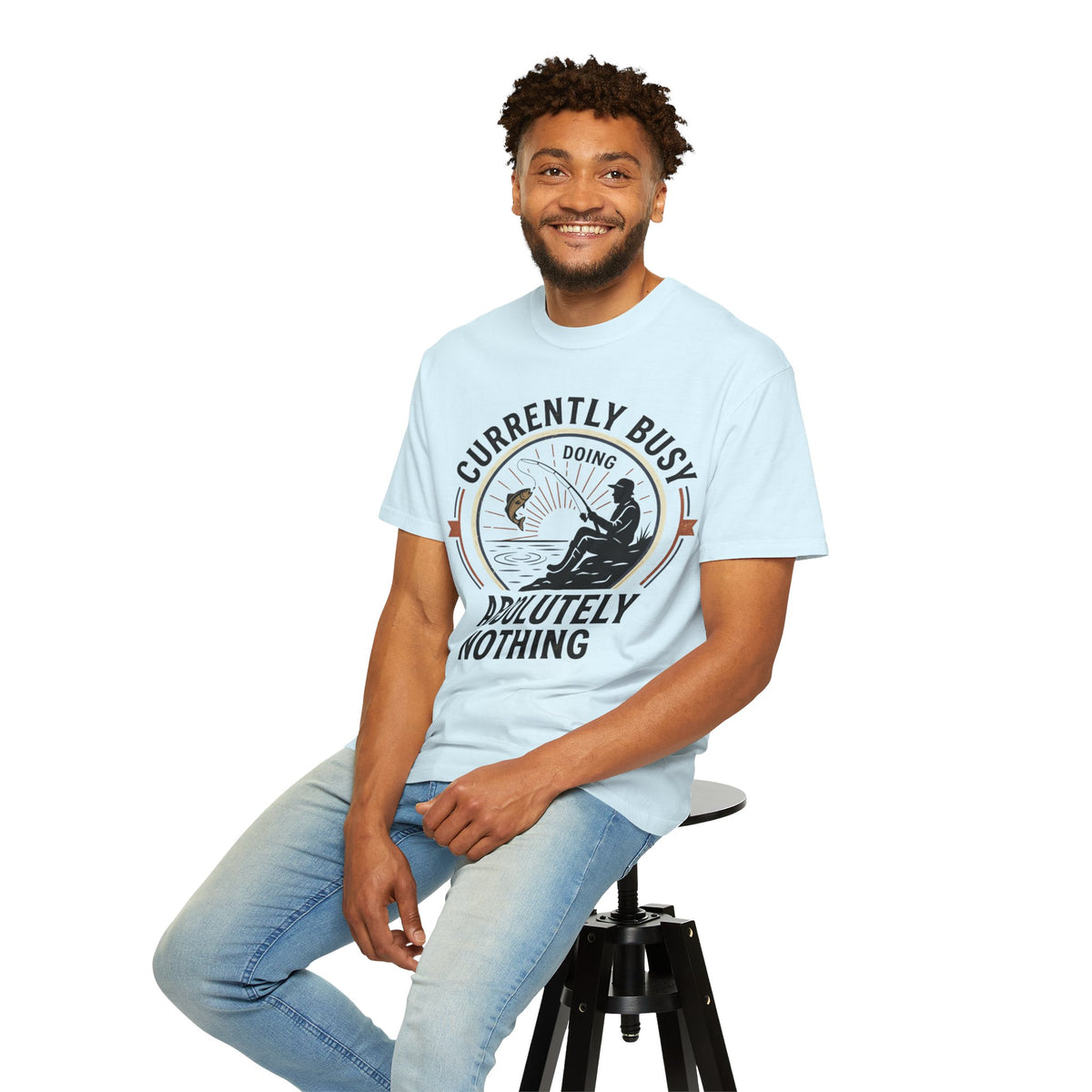 T-Shirt — Currently Busy Doing Absolutely Nothing Fishing Graphic