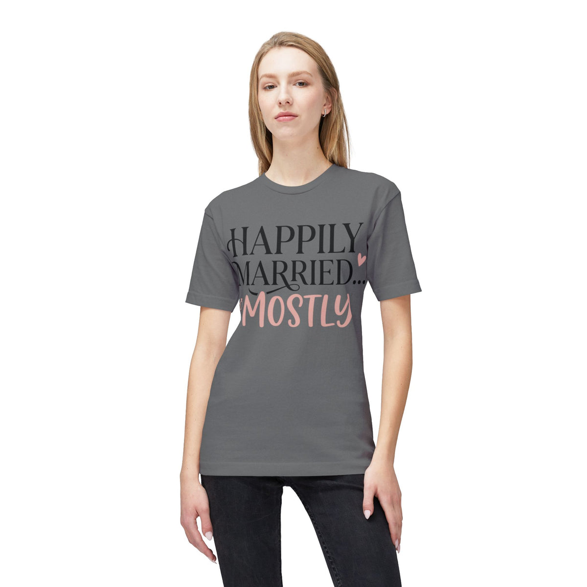 Happily Married Unisex Midweight T-shirt, Made in US