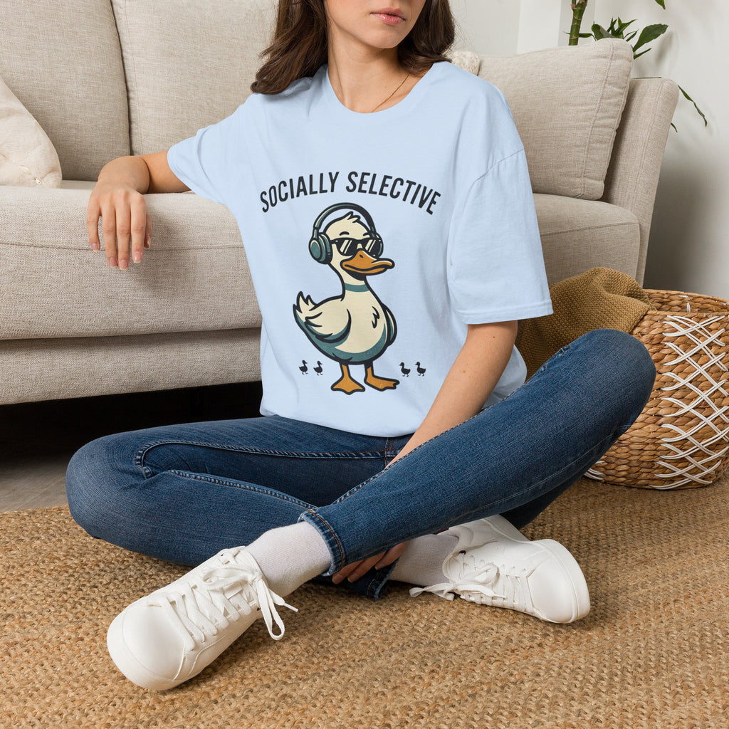 Socially Selective Duck T-Shirt — Funny Introvert Graphic Tee