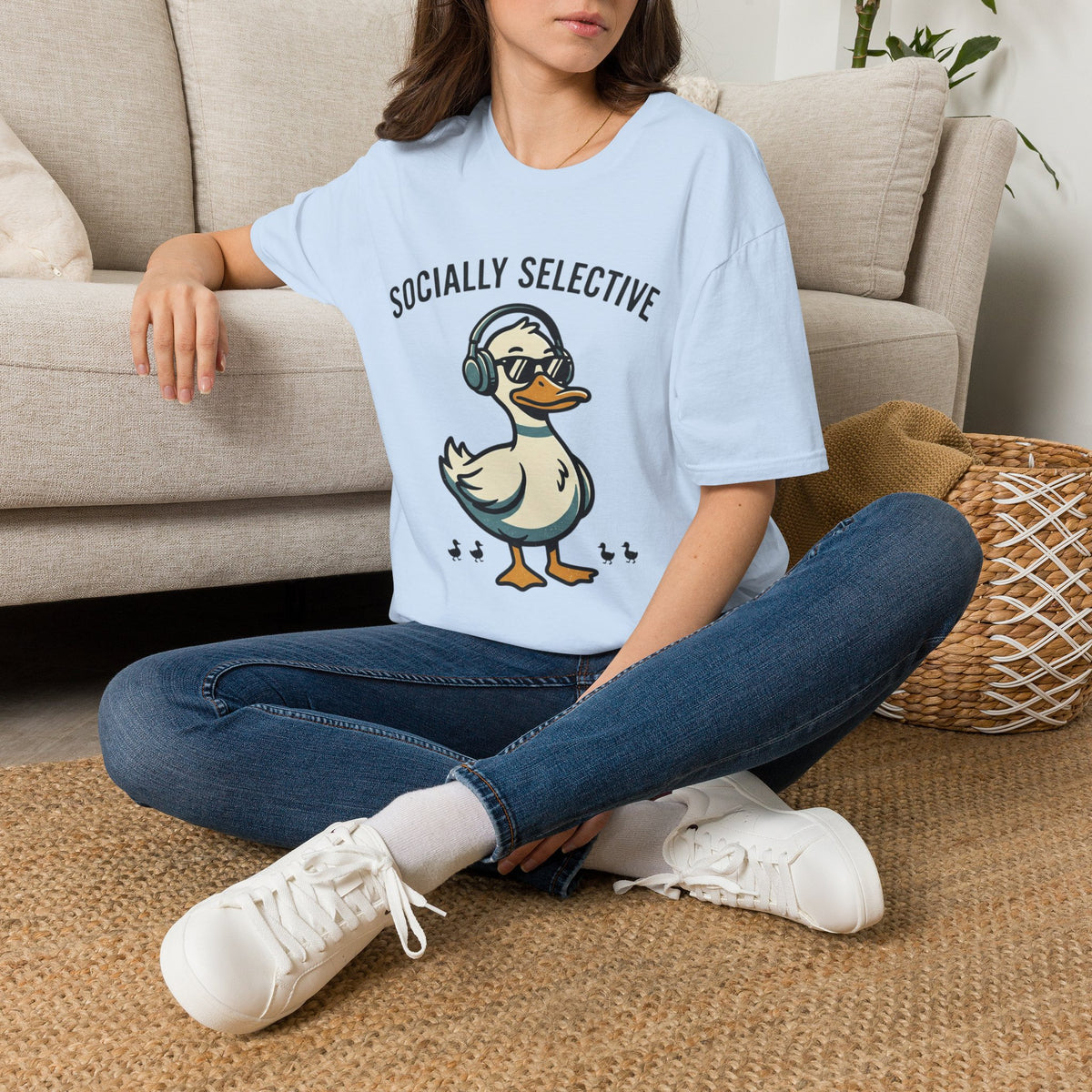 Socially Selective Duck T-Shirt — Funny Introvert Graphic Tee