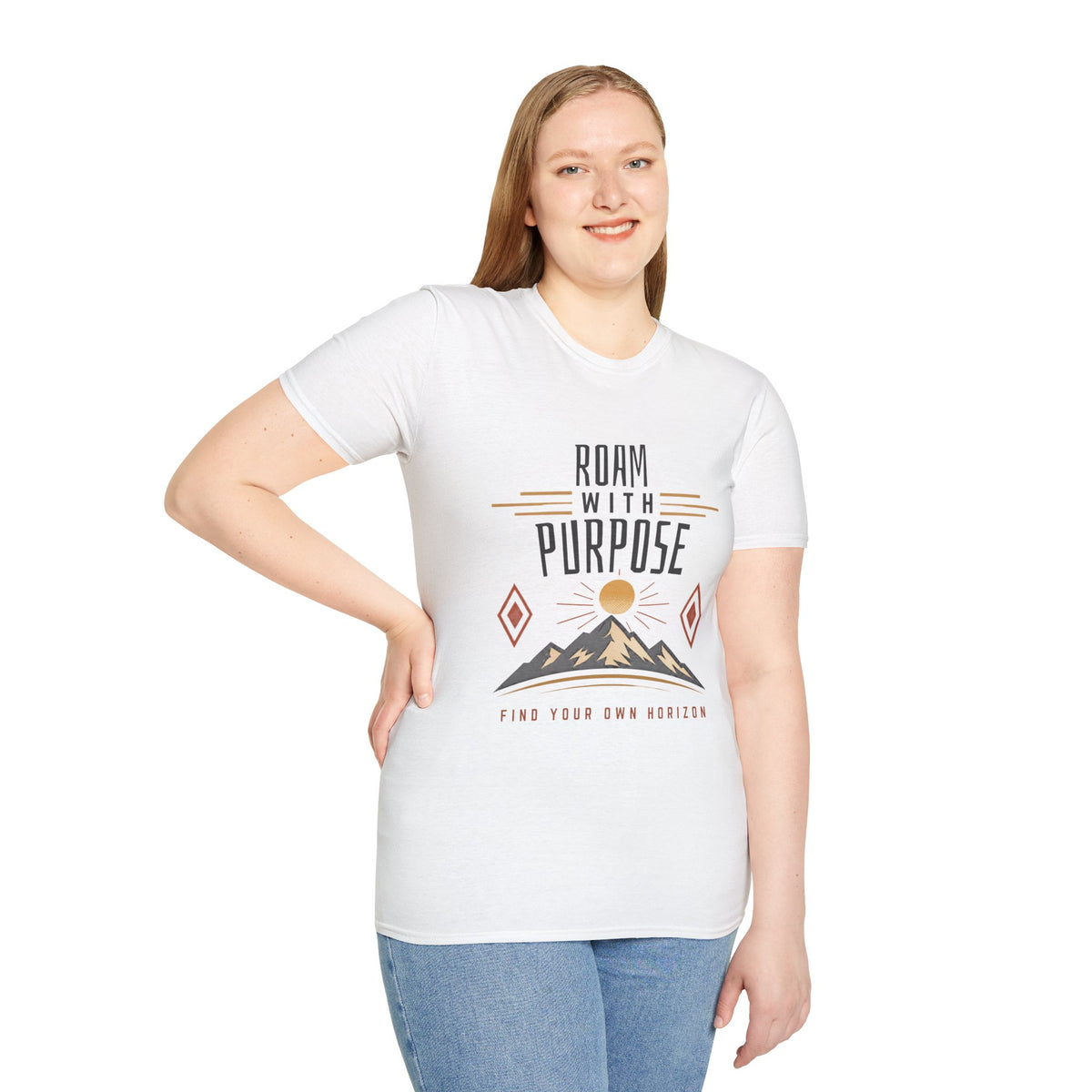 Roam With Purpose T-Shirt — Adventure Mountain Graphic Tee