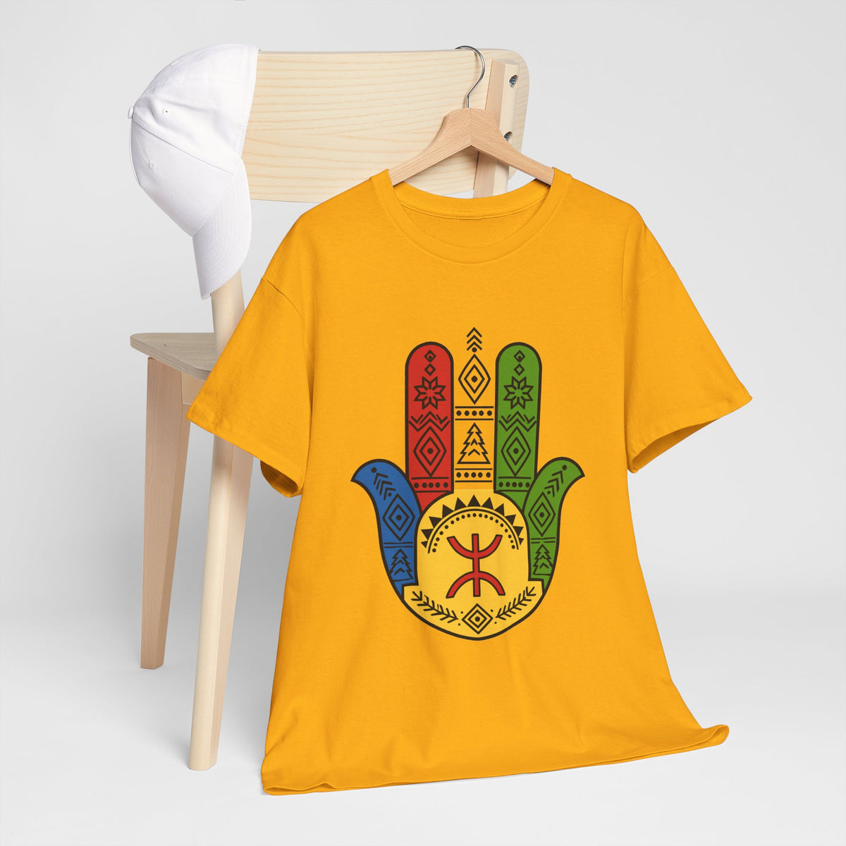 Hamsa Hand T-Shirt — Colorful Ethiopian Symbol Protection Tee