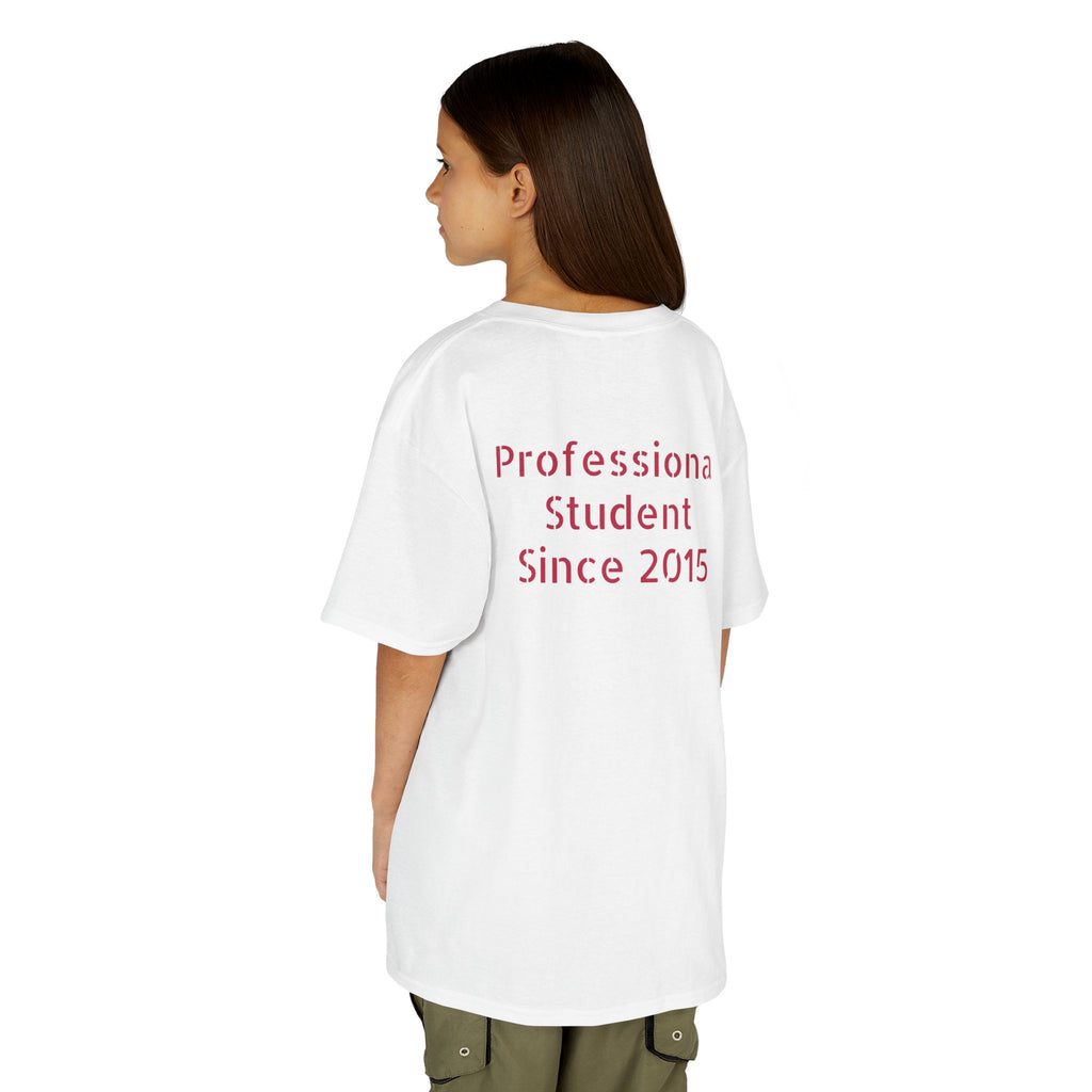 Kids Tee — “Professional Student Since 2015” Vintage Badge