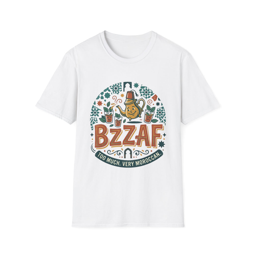 T-Shirt — Bzzaf Moroccan Tea Graphic Tee (funny ‘BZZAF’ design)