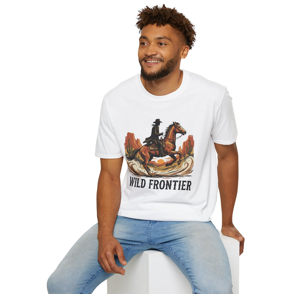 Wild Frontier Cowboy T-Shirt — Western Rider Graphic Tee