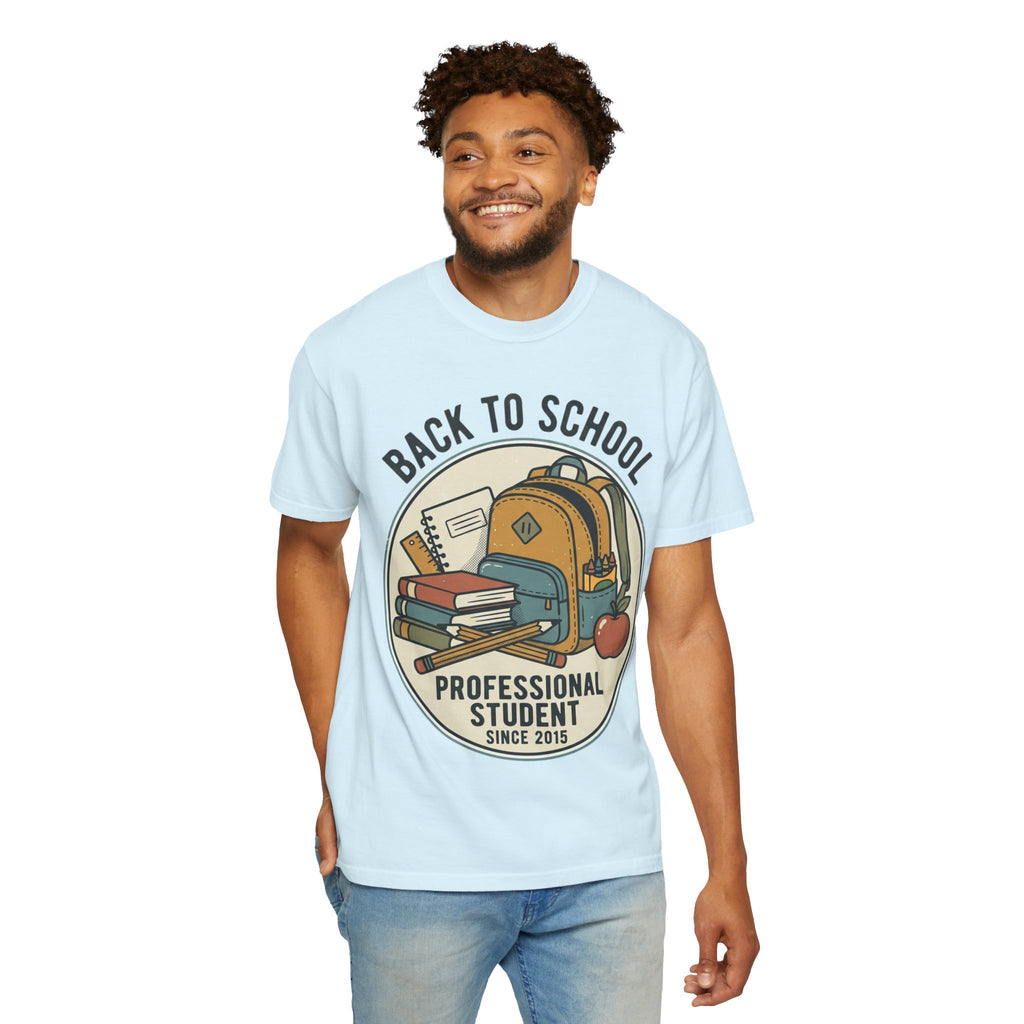 Back to School 'Professional Student' T-Shirt — Backpack & Books Graphic