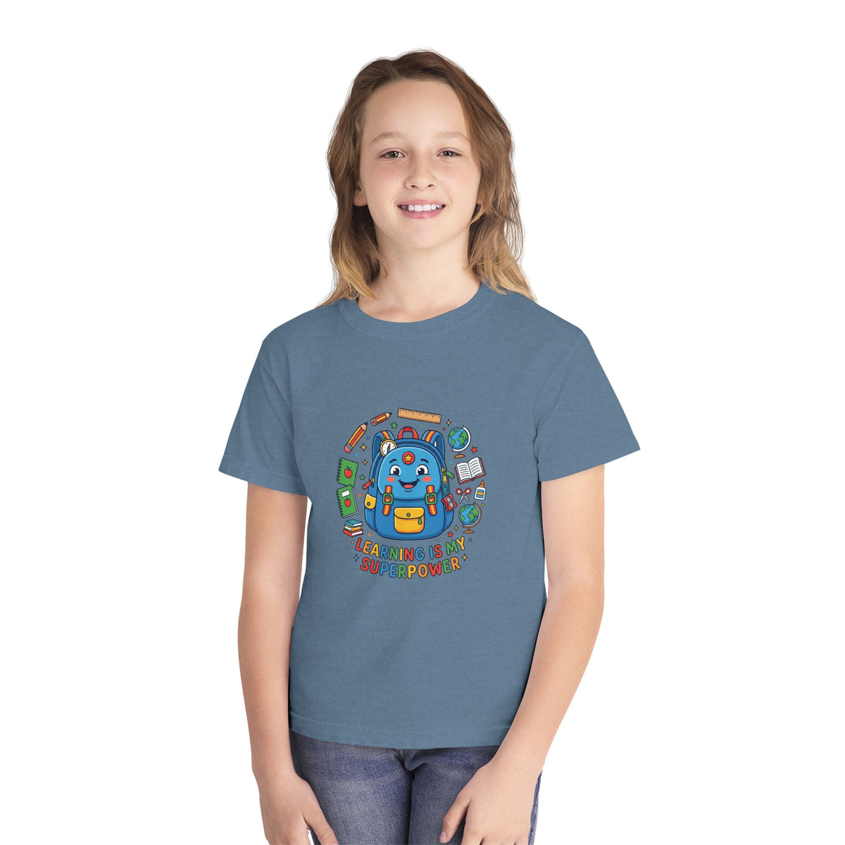 Learning Is My Superpower Kids Tee