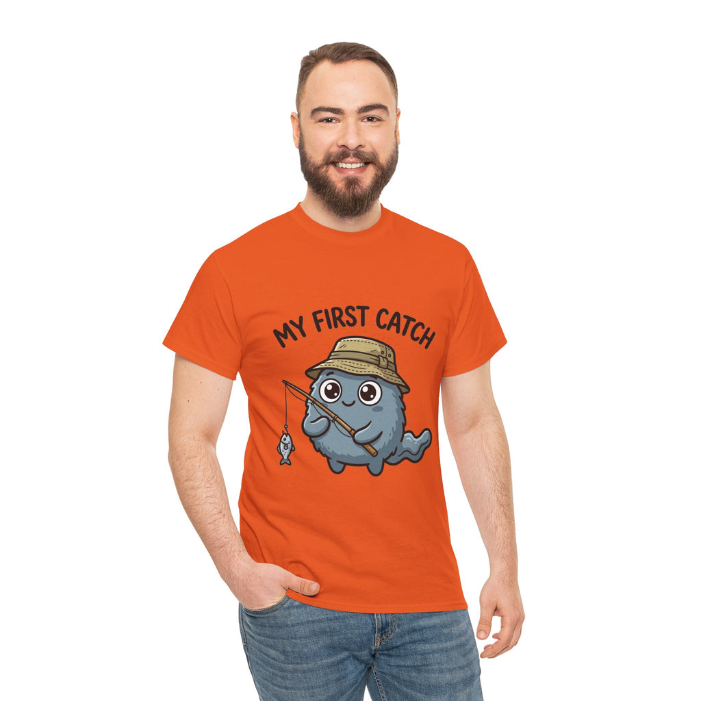T-Shirt — "My First Catch" Cute Baby Narwhal Fishing Tee