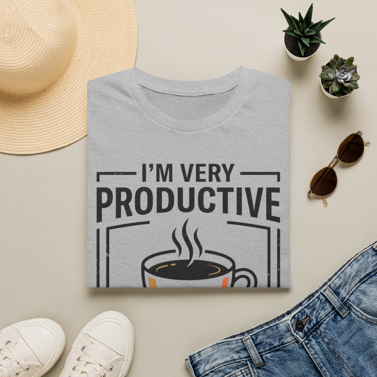 Coffee T-Shirt — "I'm Very Productive After My Coffee... Sometimes"