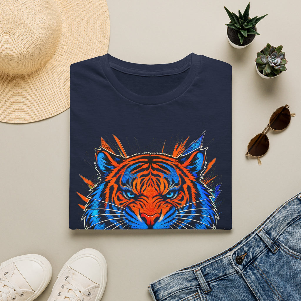 Tiger 'Unstoppable' Graphic T-Shirt — Bold Neon Tiger Face Tee