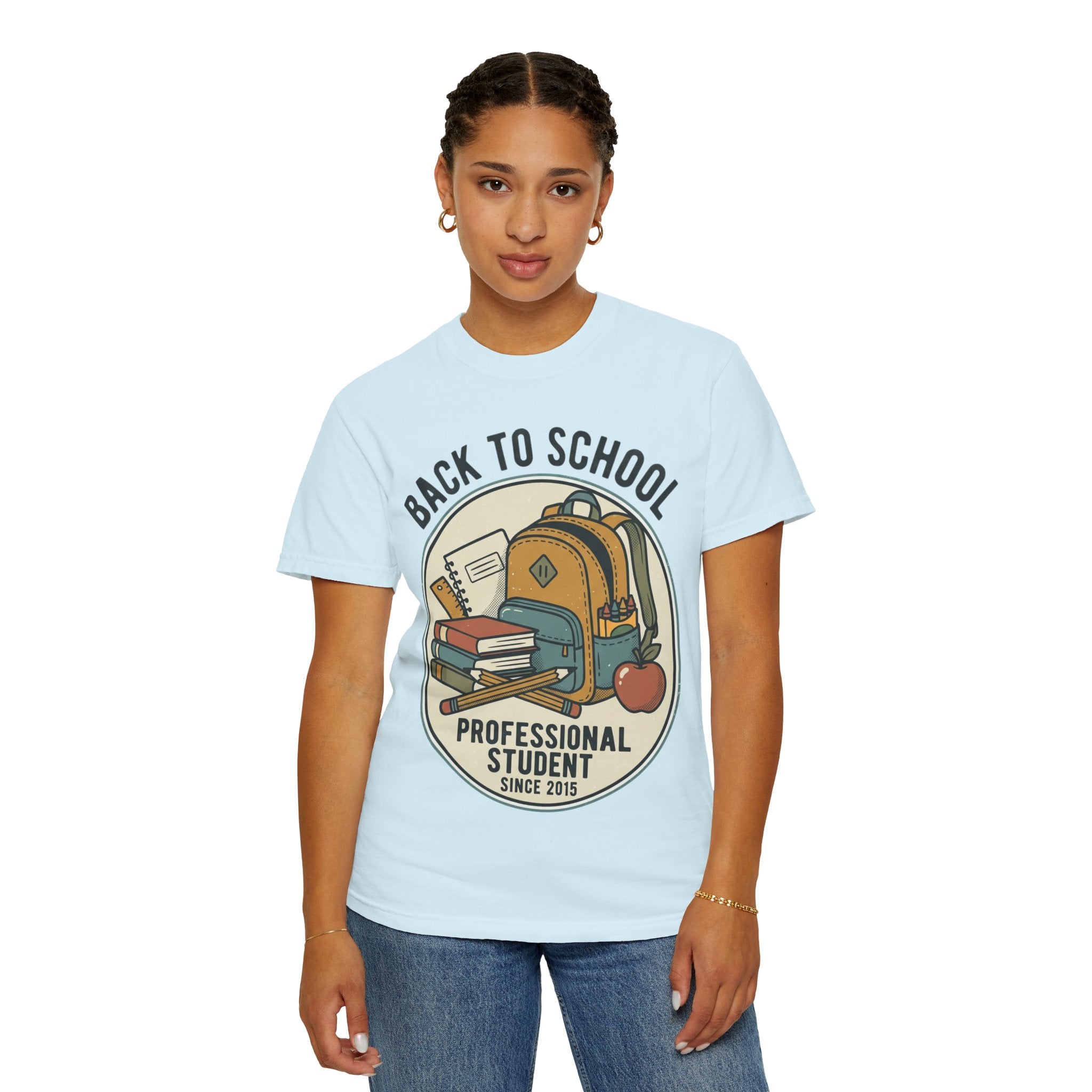 Back to School 'Professional Student' T-Shirt — Backpack & Books Graphic