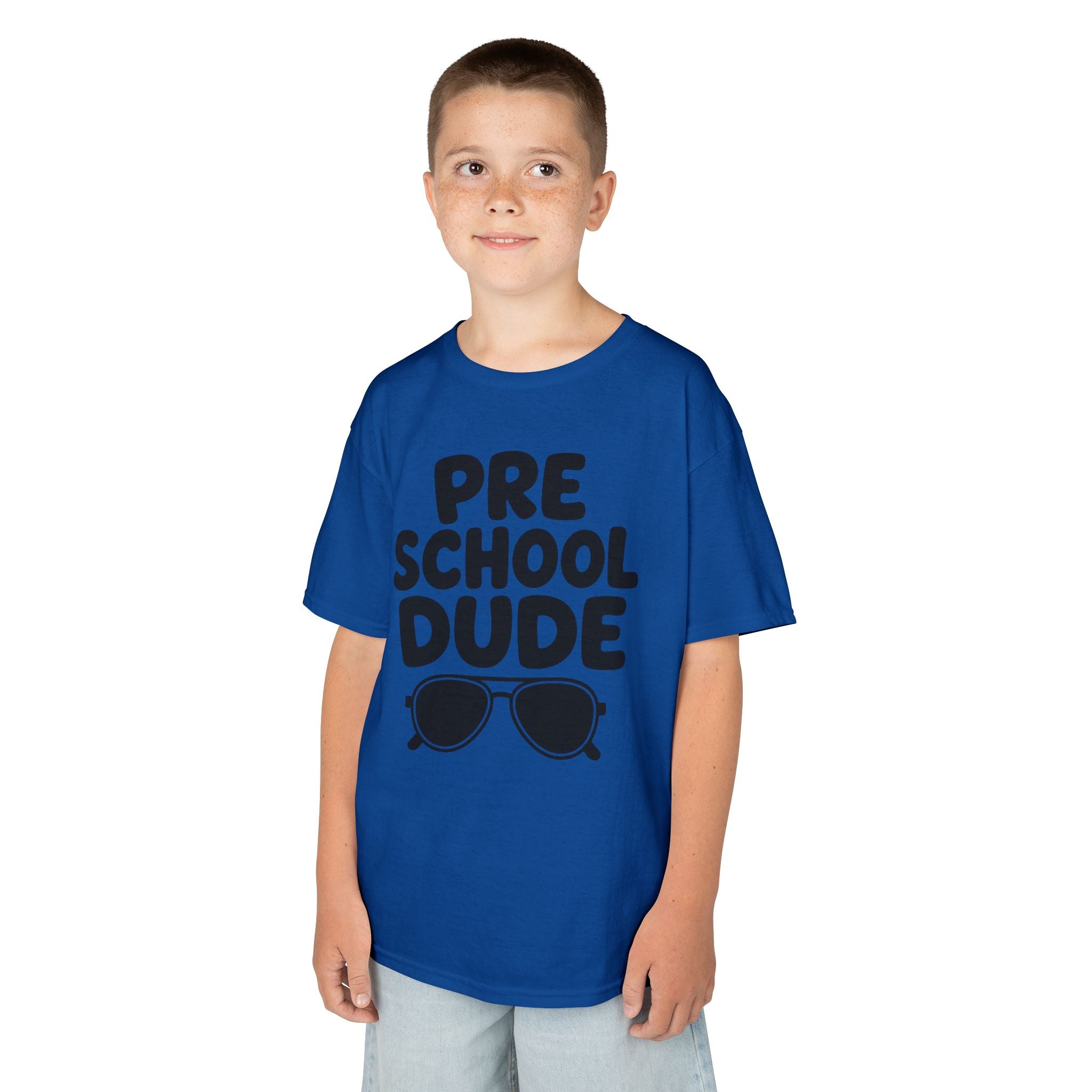 Preschool Dude Kids T‑Shirt — 'Preschool Dude' Sunglasses Graphic Tee for Boys
