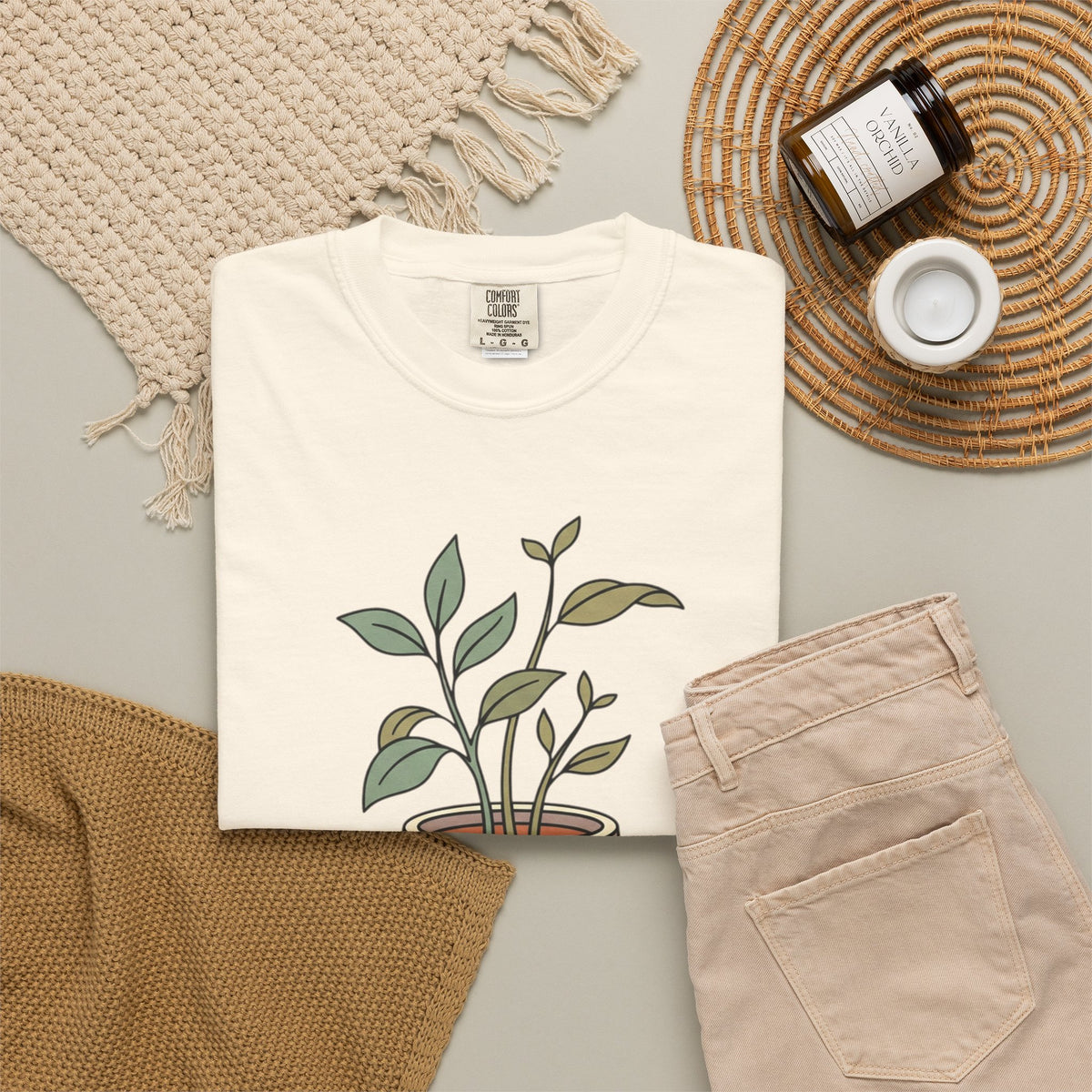 Growing Through It Plant Tee — Self Growth Graphic T-Shirt