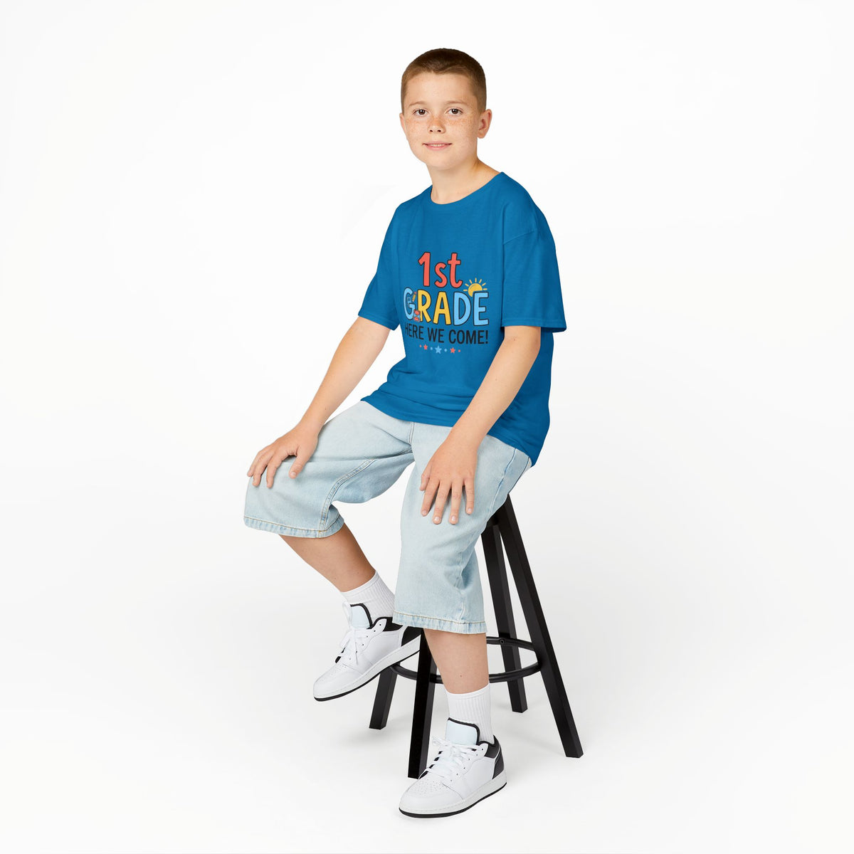 1st Grade Here We Come Kids T-Shirt — Back to School Shirt for Boys & Girls