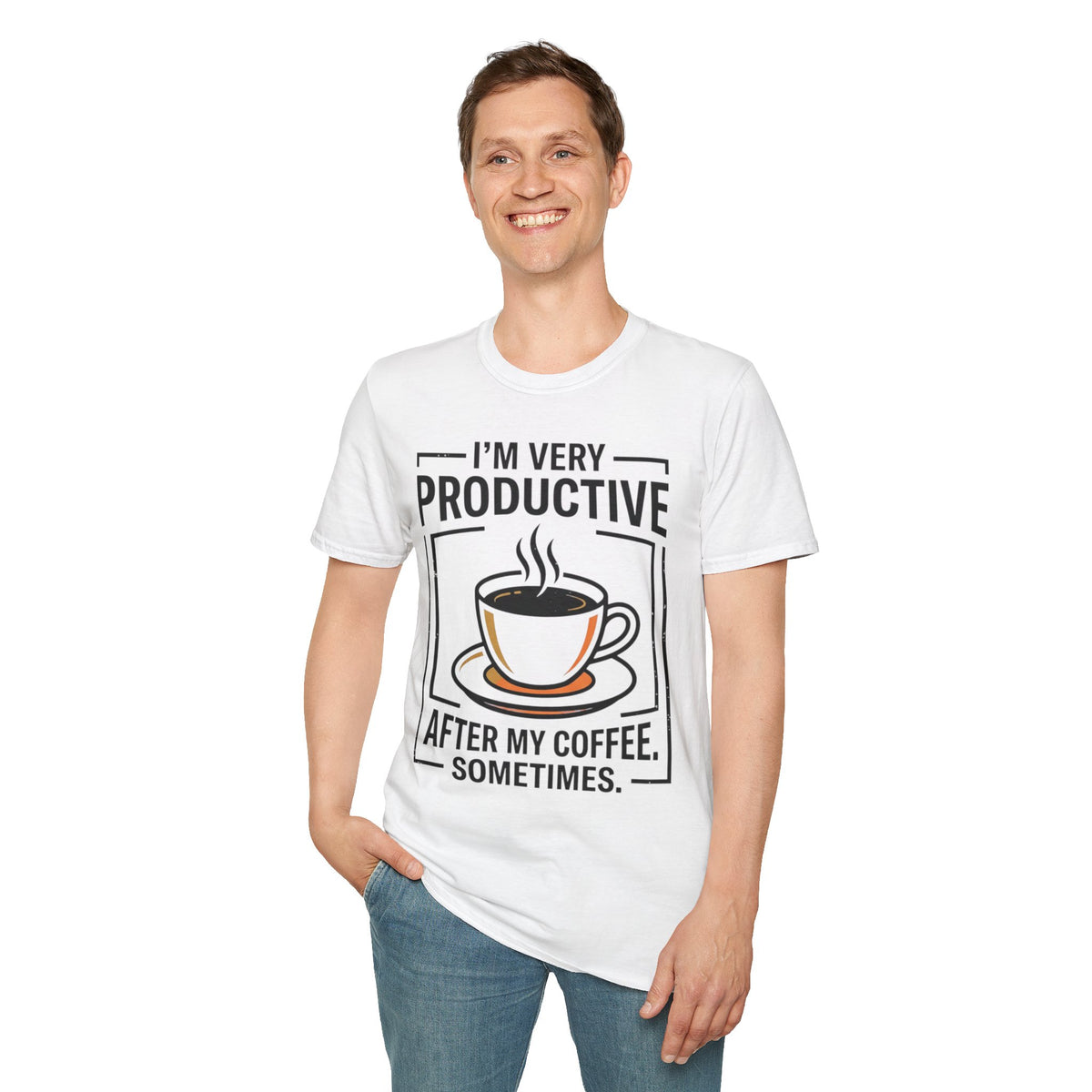 Coffee T-Shirt — "I'm Very Productive After My Coffee... Sometimes"