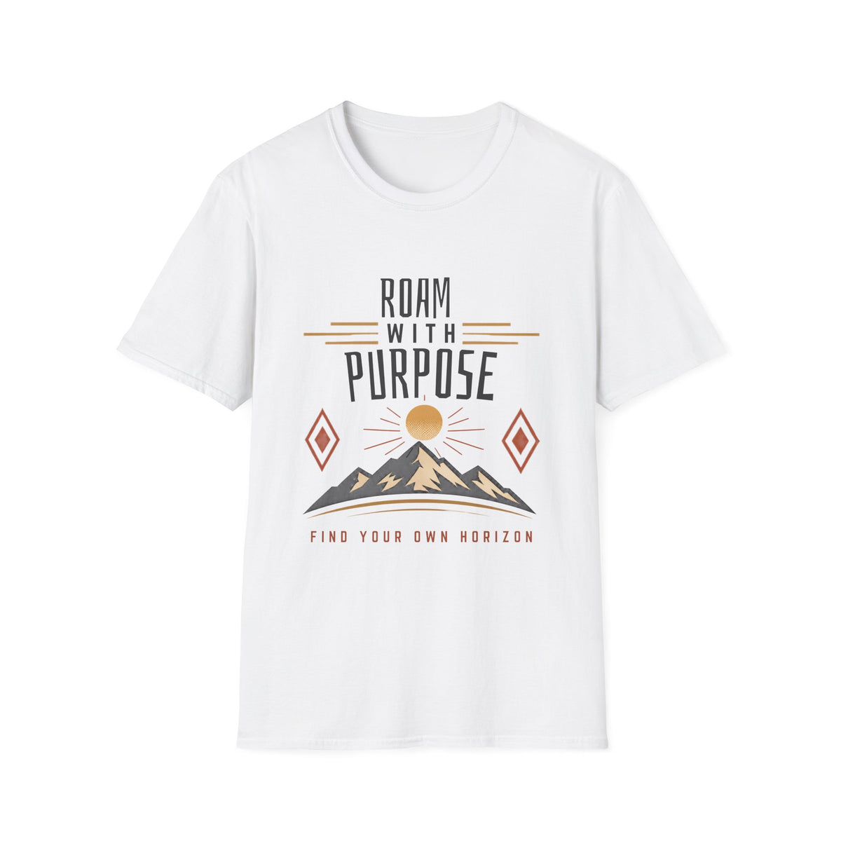 Roam With Purpose T-Shirt — Adventure Mountain Graphic Tee