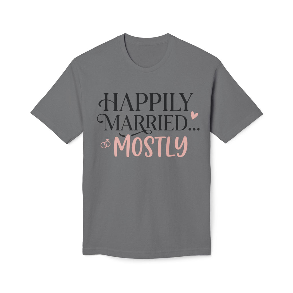 Happily Married Unisex Midweight T-shirt, Made in US