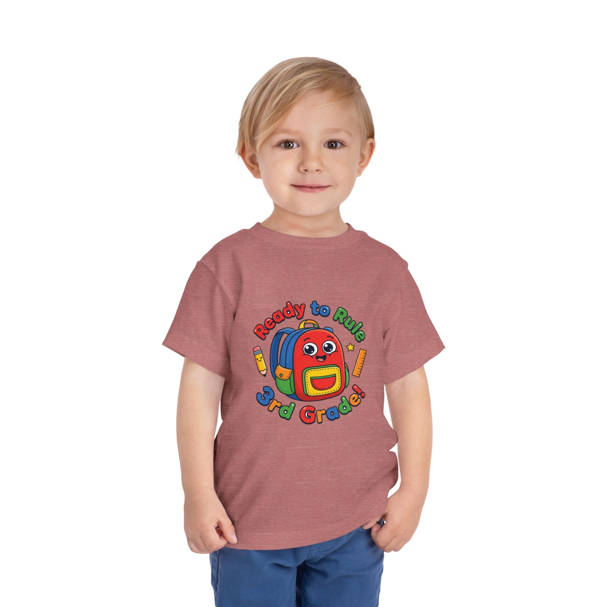 Toddler Tee — "Ready to Rule: 3rd Grader" Back-to-School Backpack Design