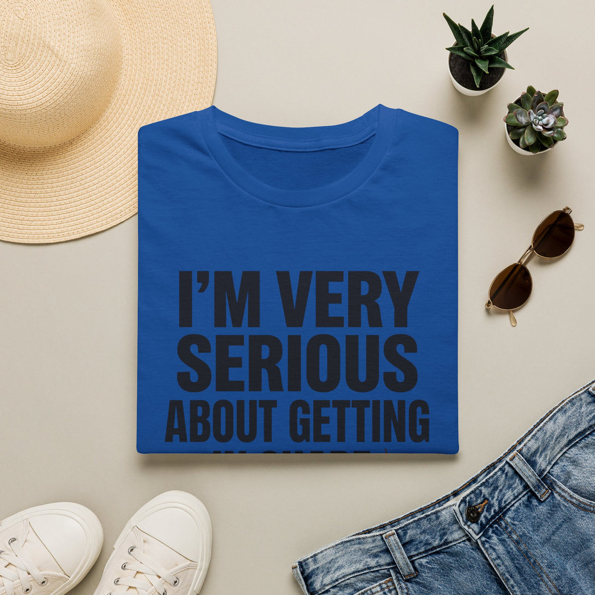 Funny "I'm Very Serious About Getting In Shape…Eventually" T‑Shirt
