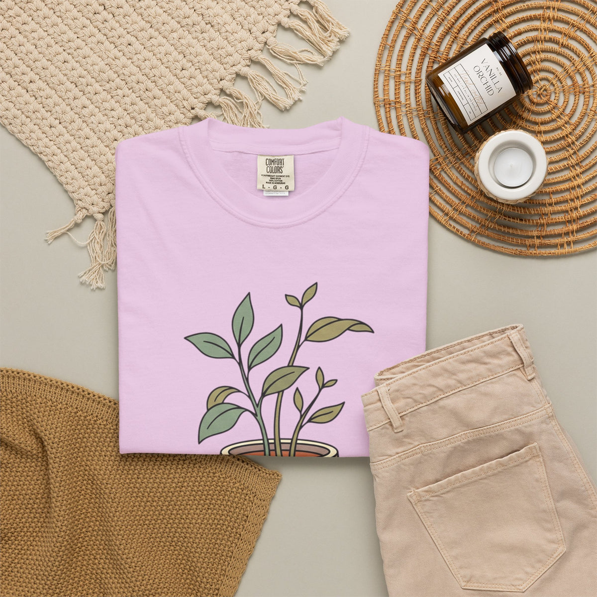 Growing Through It Plant Tee — Self Growth Graphic T-Shirt