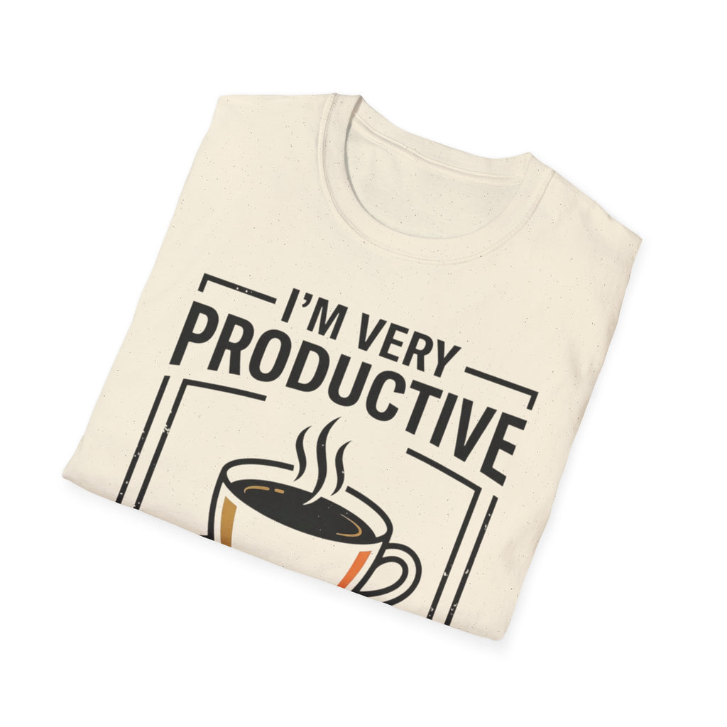 Coffee T-Shirt — "I'm Very Productive After My Coffee... Sometimes"