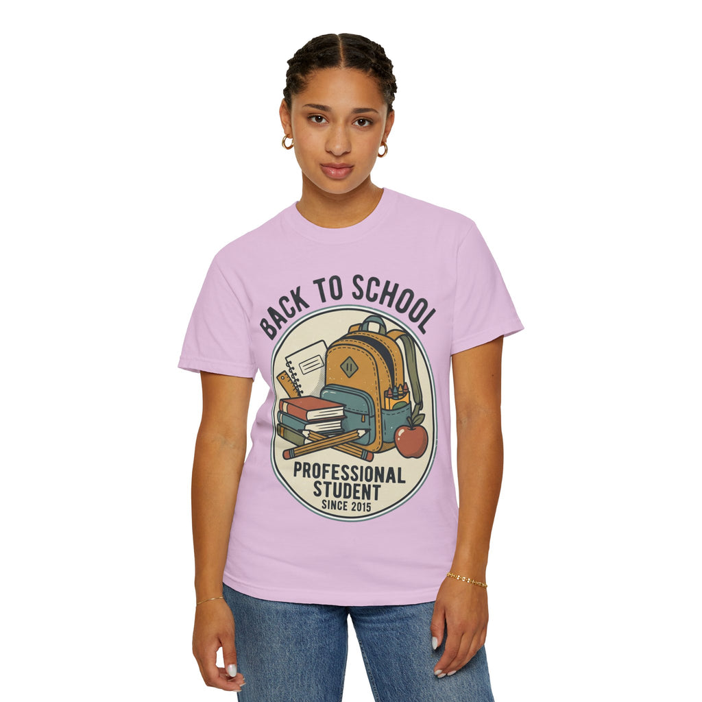 Back to School 'Professional Student' T-Shirt — Backpack & Books Graphic