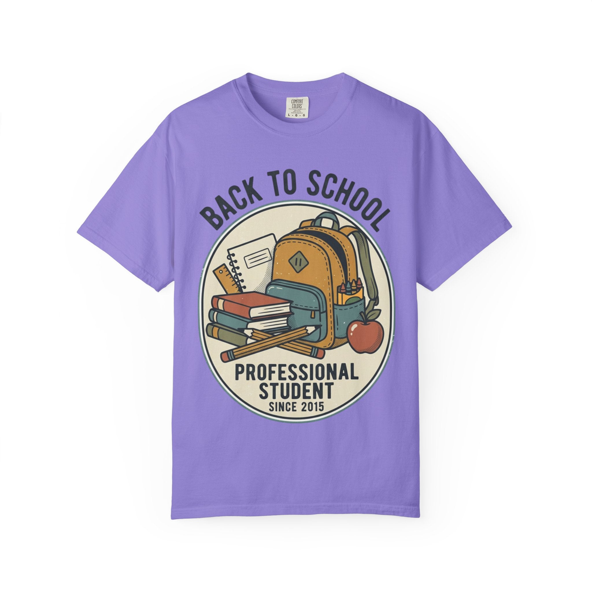 Back to School 'Professional Student' T-Shirt — Backpack & Books Graphic