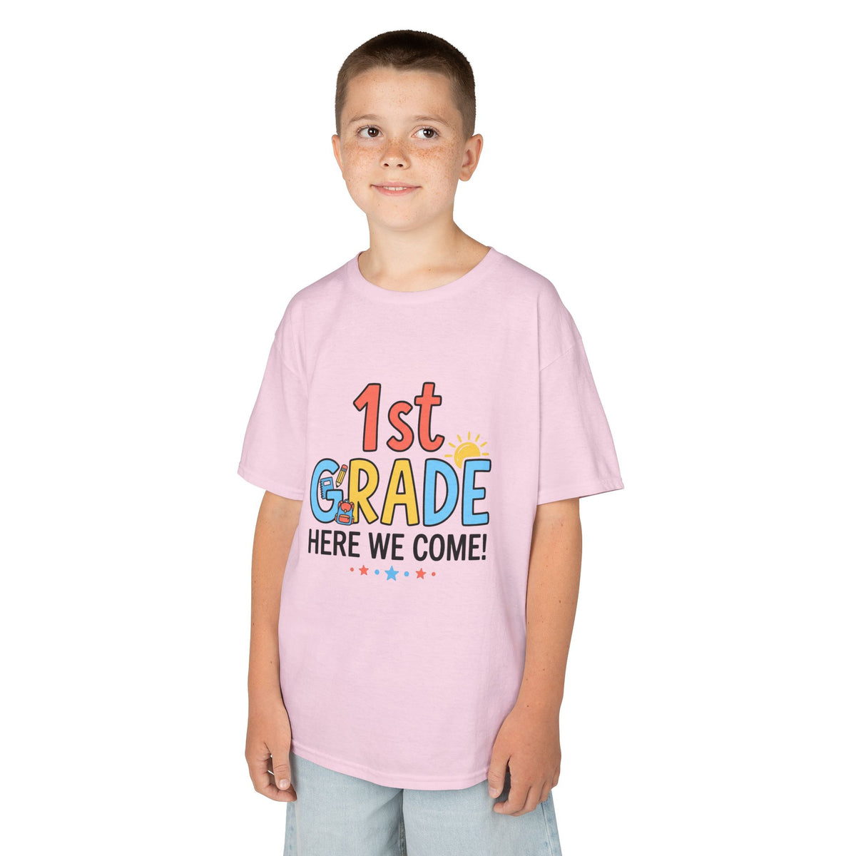 1st Grade Here We Come Kids T-Shirt — Back to School Shirt for Boys & Girls