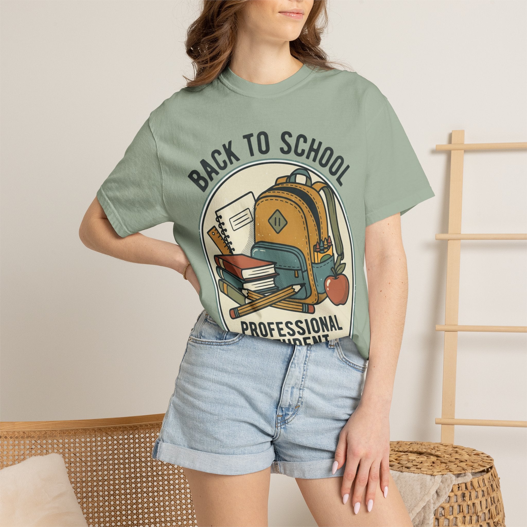 Back to School 'Professional Student' T-Shirt — Backpack & Books Graphic