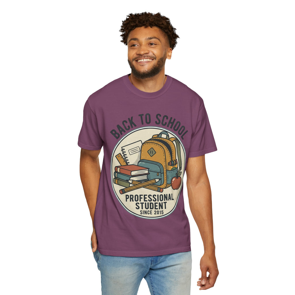 Back to School 'Professional Student' T-Shirt — Backpack & Books Graphic