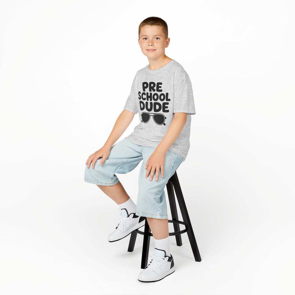 Preschool Dude Kids T‑Shirt — 'Preschool Dude' Sunglasses Graphic Tee for Boys