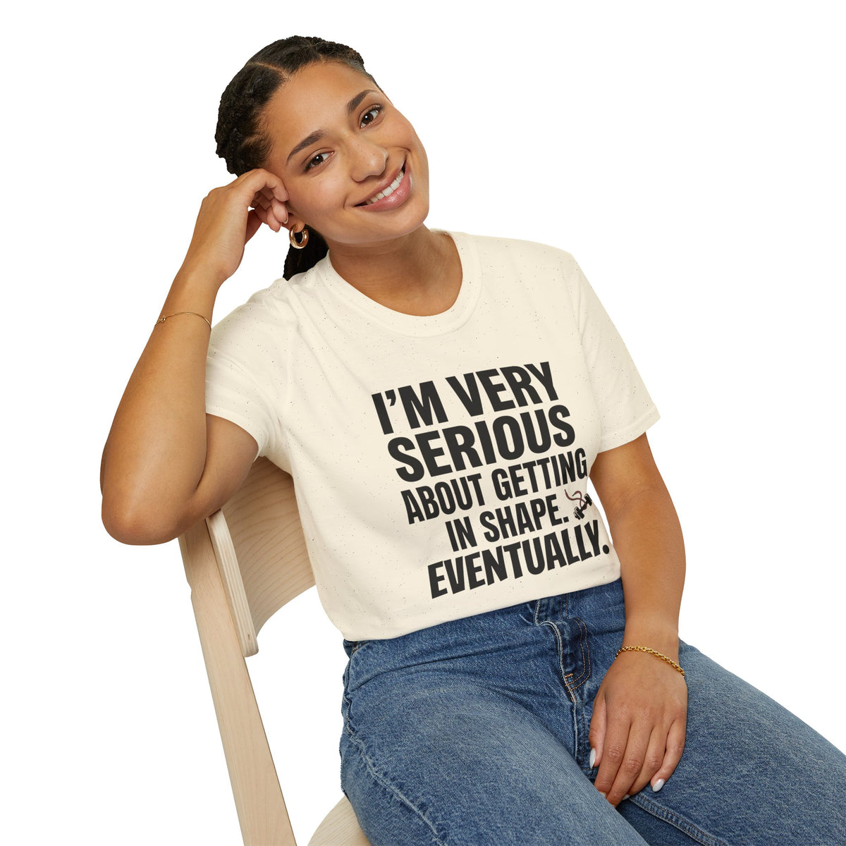Funny "I'm Very Serious About Getting In Shape…Eventually" T‑Shirt