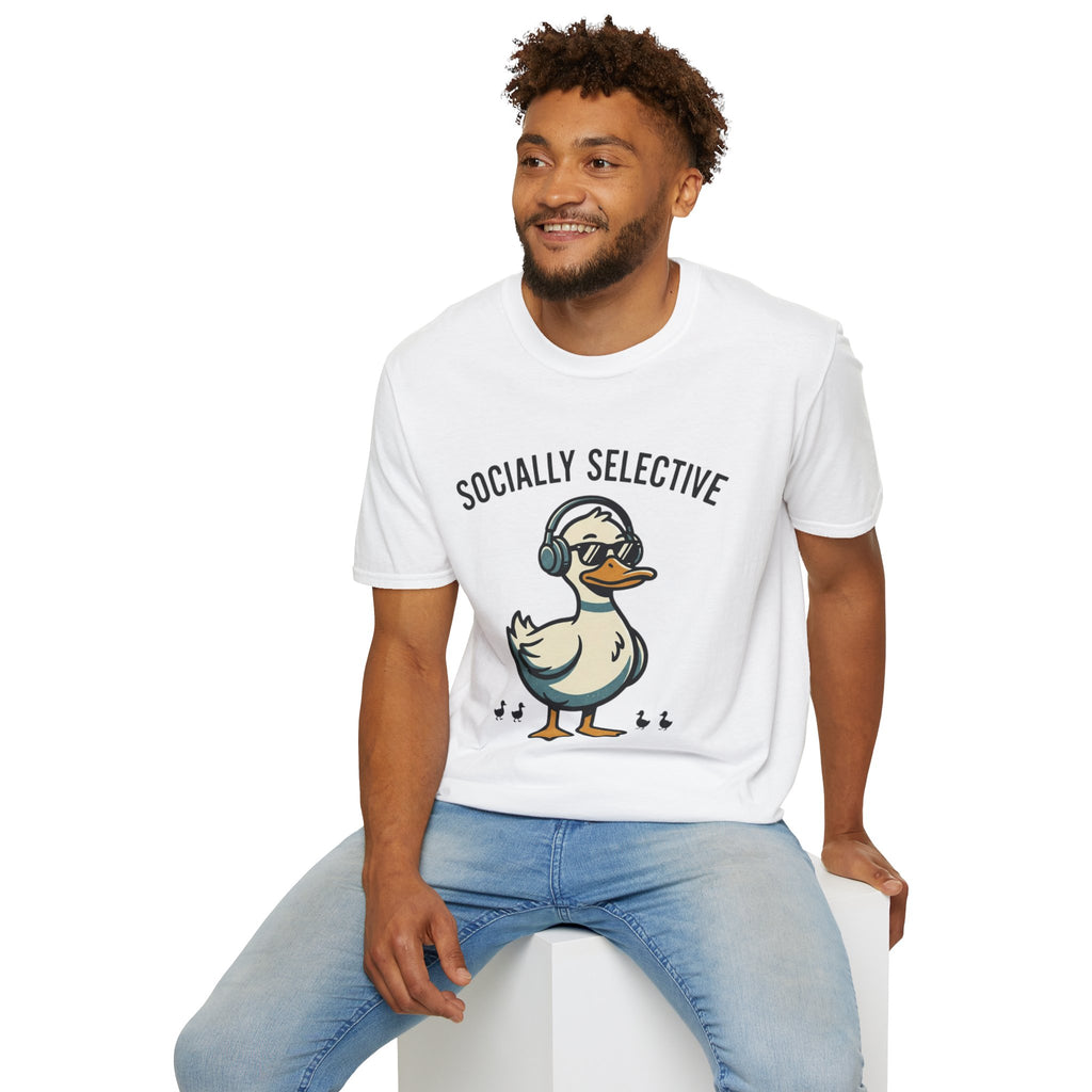 Socially Selective Duck T-Shirt — Funny Introvert Graphic Tee