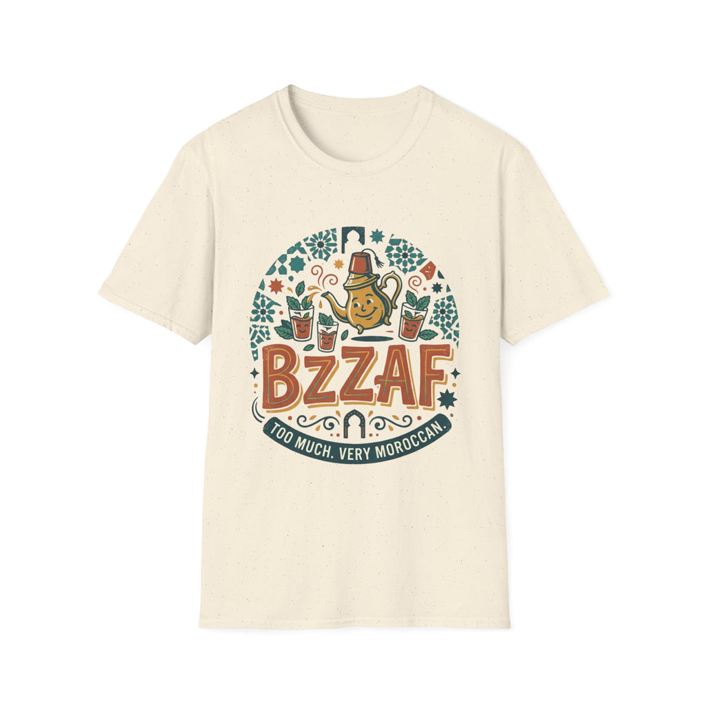 T-Shirt — Bzzaf Moroccan Tea Graphic Tee (funny ‘BZZAF’ design)