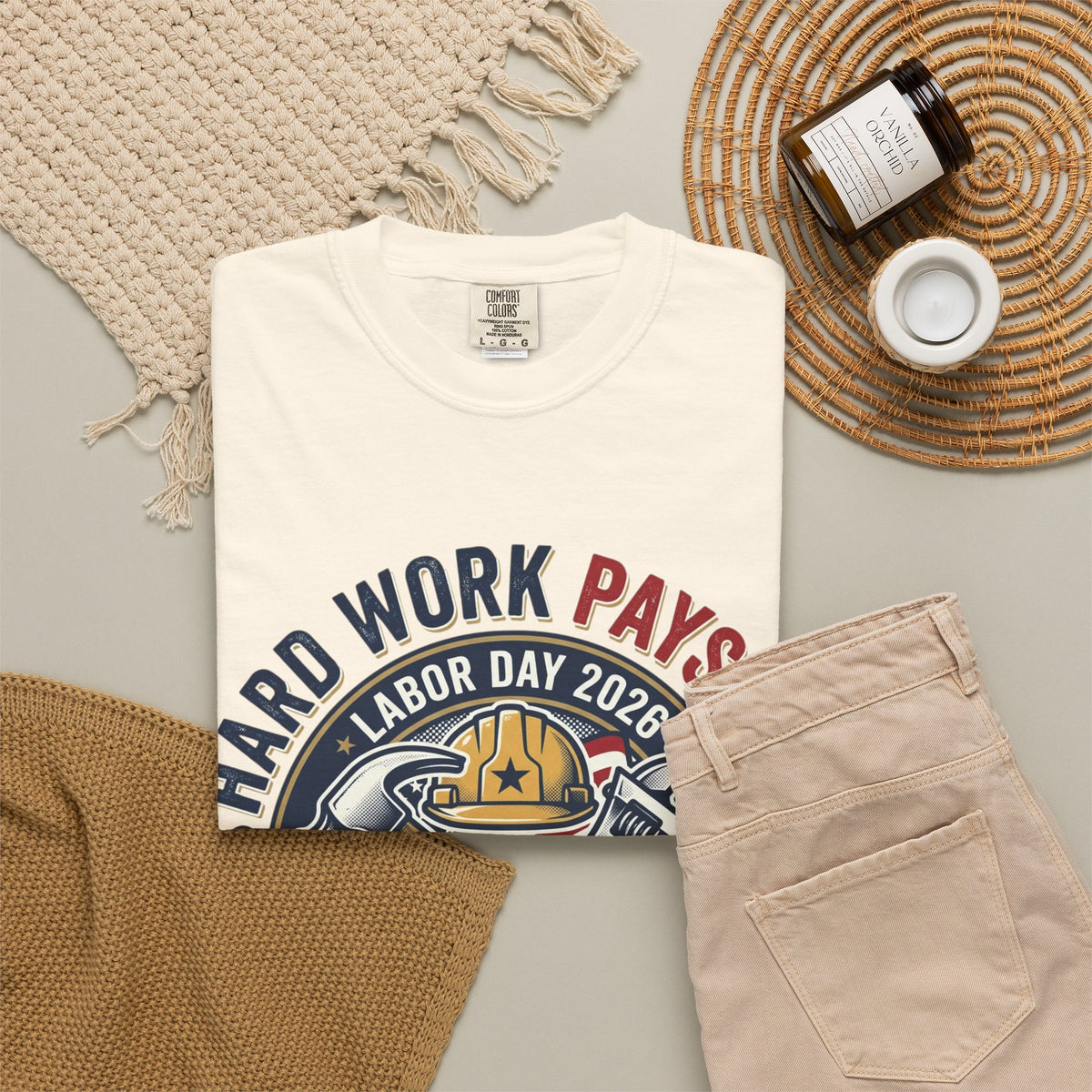 Labor Day 'Hard Work Pays Off' Graphic T-Shirt