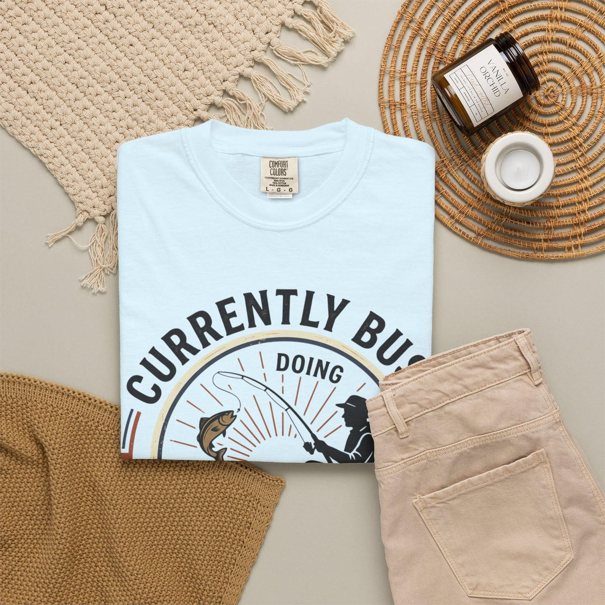 T-Shirt — Currently Busy Doing Absolutely Nothing Fishing Graphic