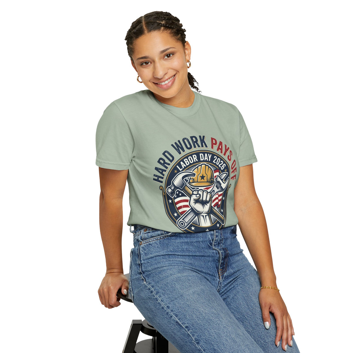 Labor Day 'Hard Work Pays Off' Graphic T-Shirt