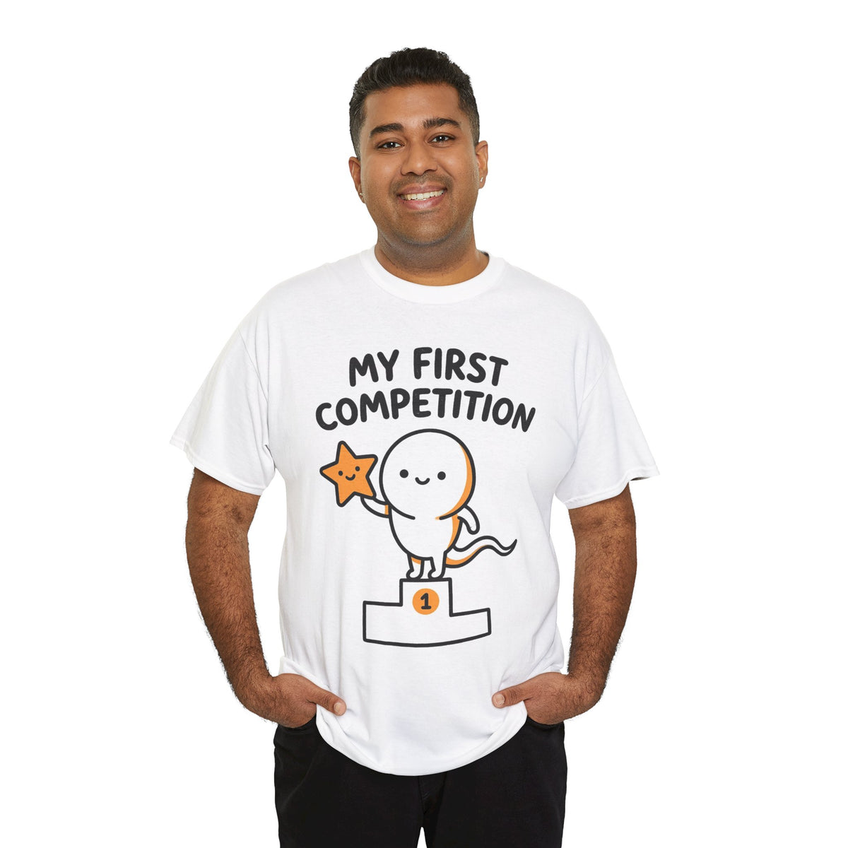 My First Competition Kids T‑Shirt – Cute Champ Podium Design