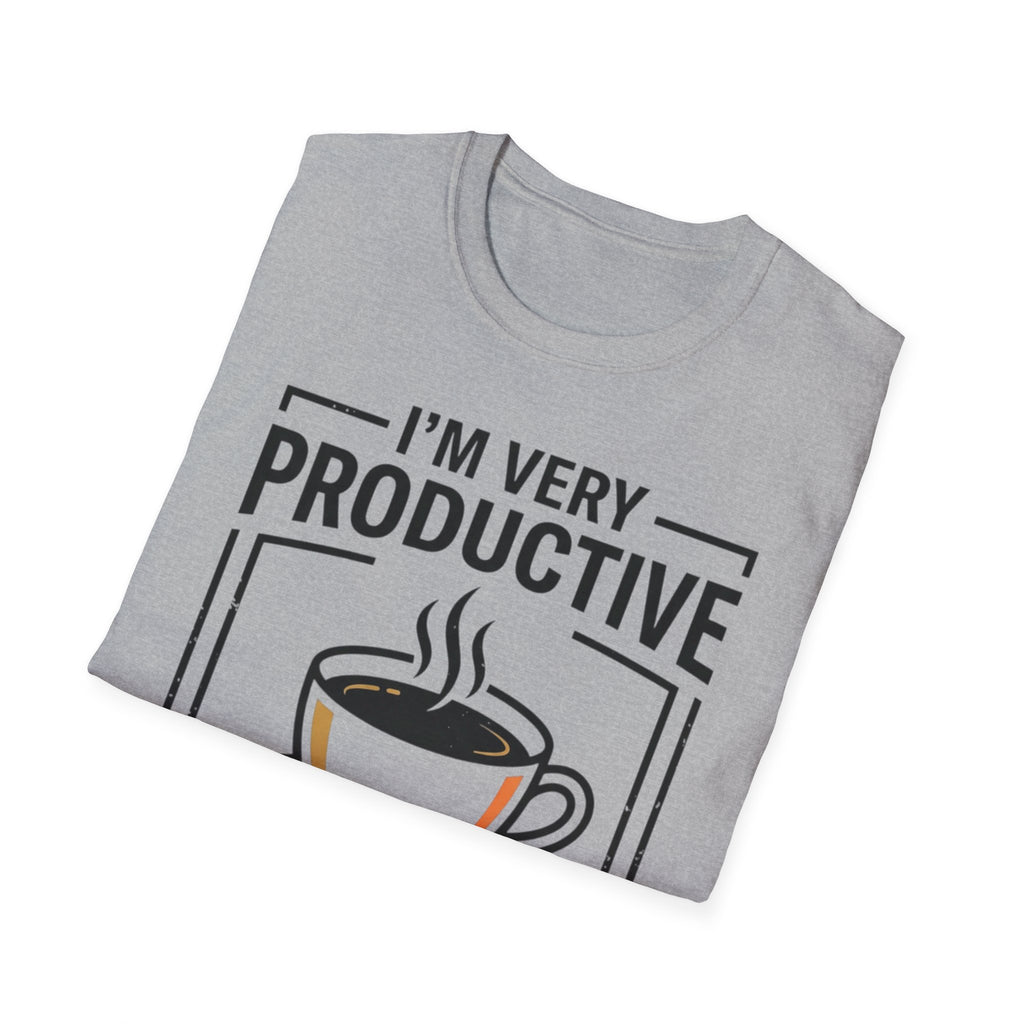Coffee T-Shirt — "I'm Very Productive After My Coffee... Sometimes"