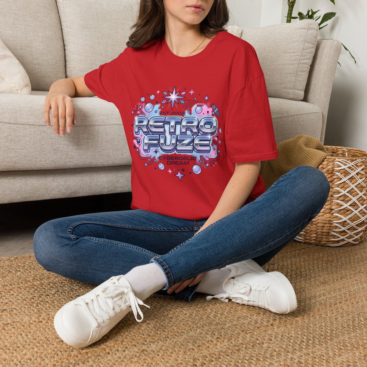 Retro Futuristic T-Shirt — "Retro Evlze" Graphic Tee (Est. 2002)