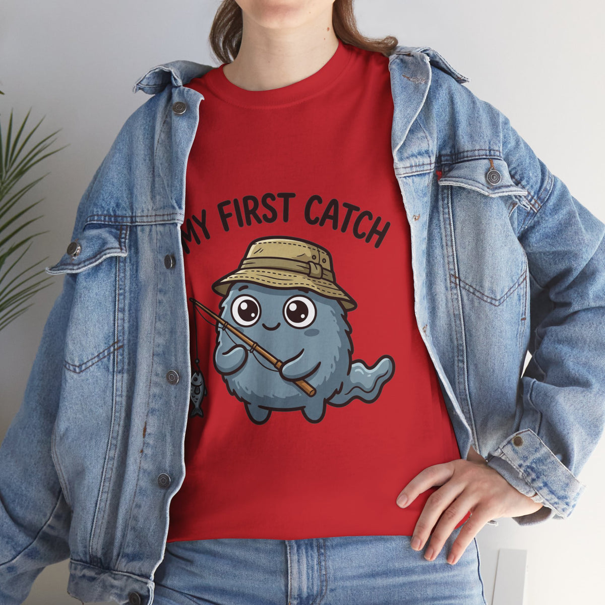 T-Shirt — "My First Catch" Cute Baby Narwhal Fishing Tee