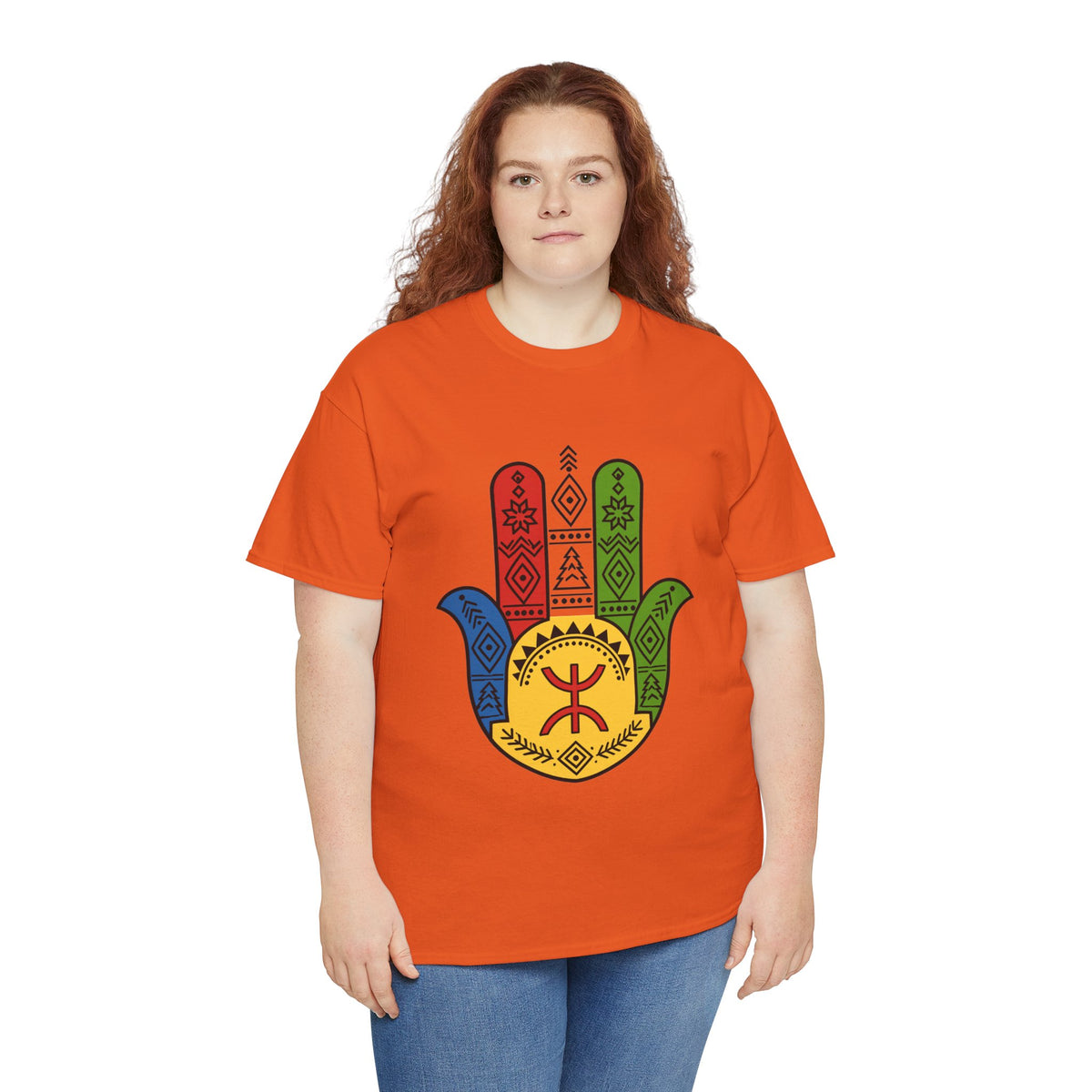 Hamsa Hand T-Shirt — Colorful Ethiopian Symbol Protection Tee