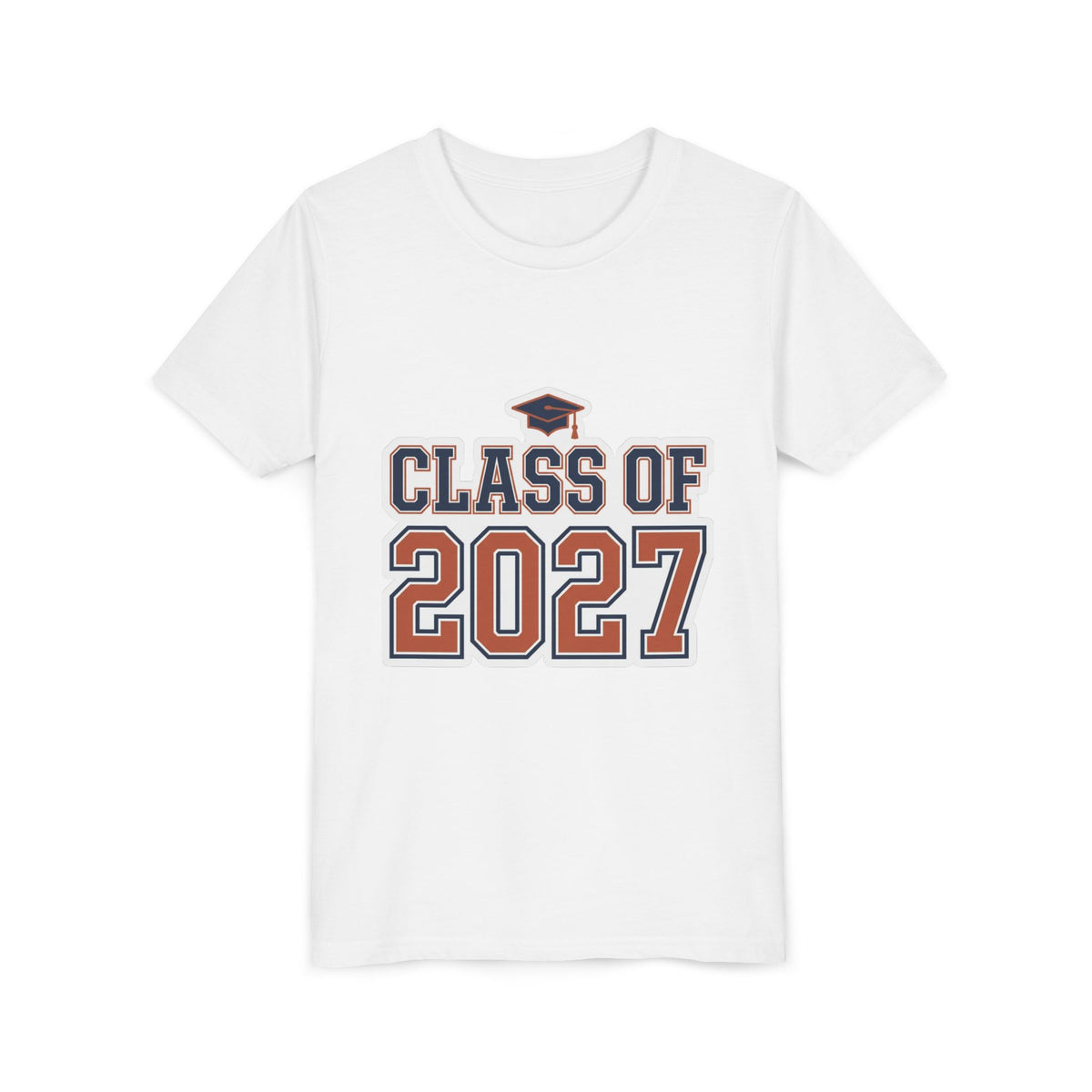 Class of 2027 Graduation Cap Kids Tee
