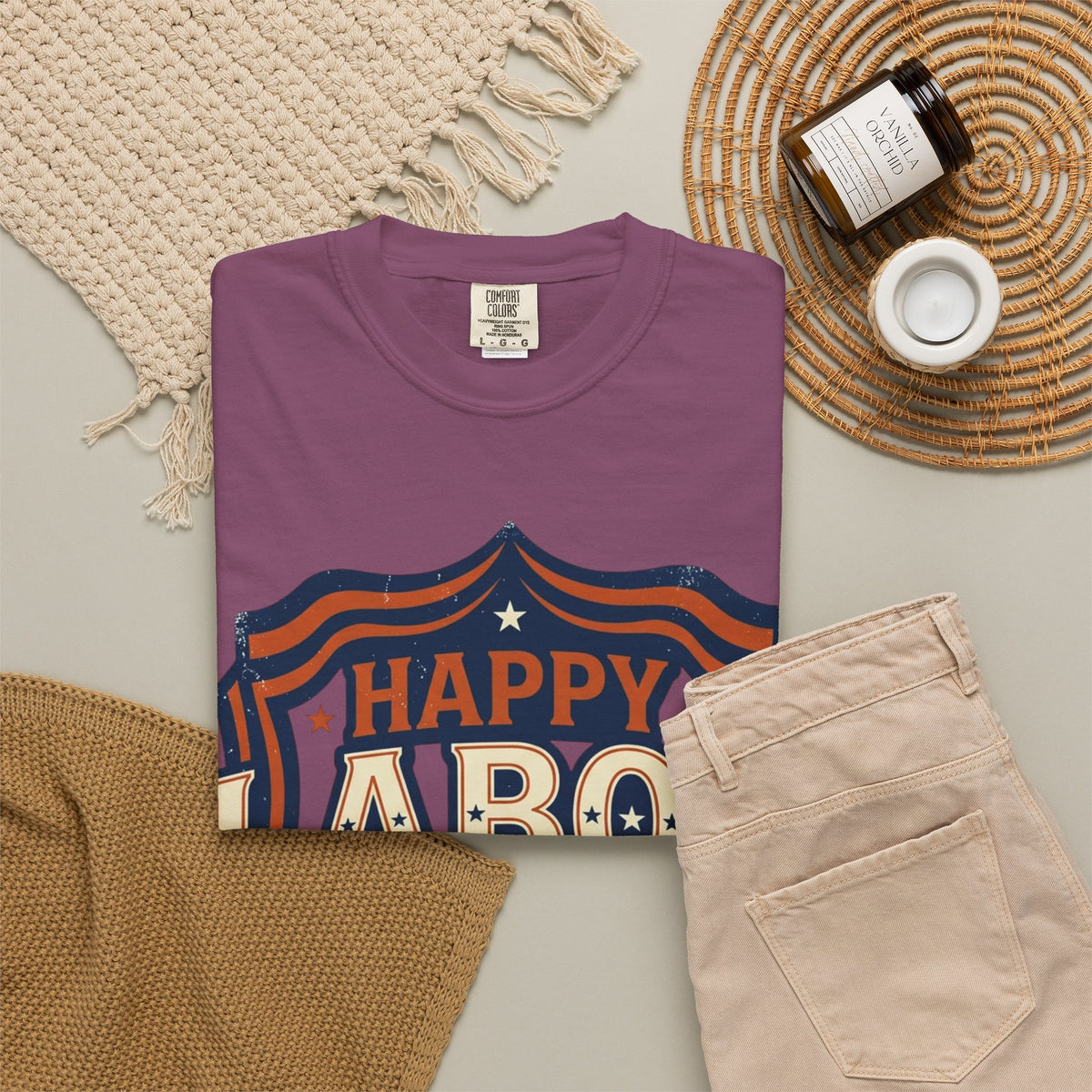 Happy Labor Day 'Celebrate & Honor' Shield Graphic T-Shirt