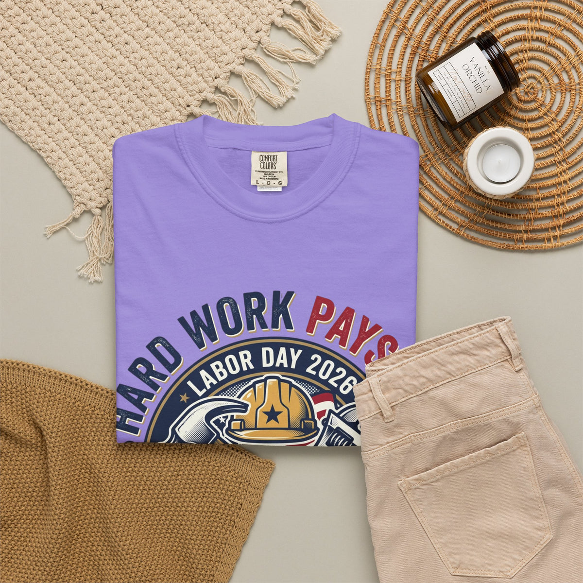 Labor Day 'Hard Work Pays Off' Graphic T-Shirt