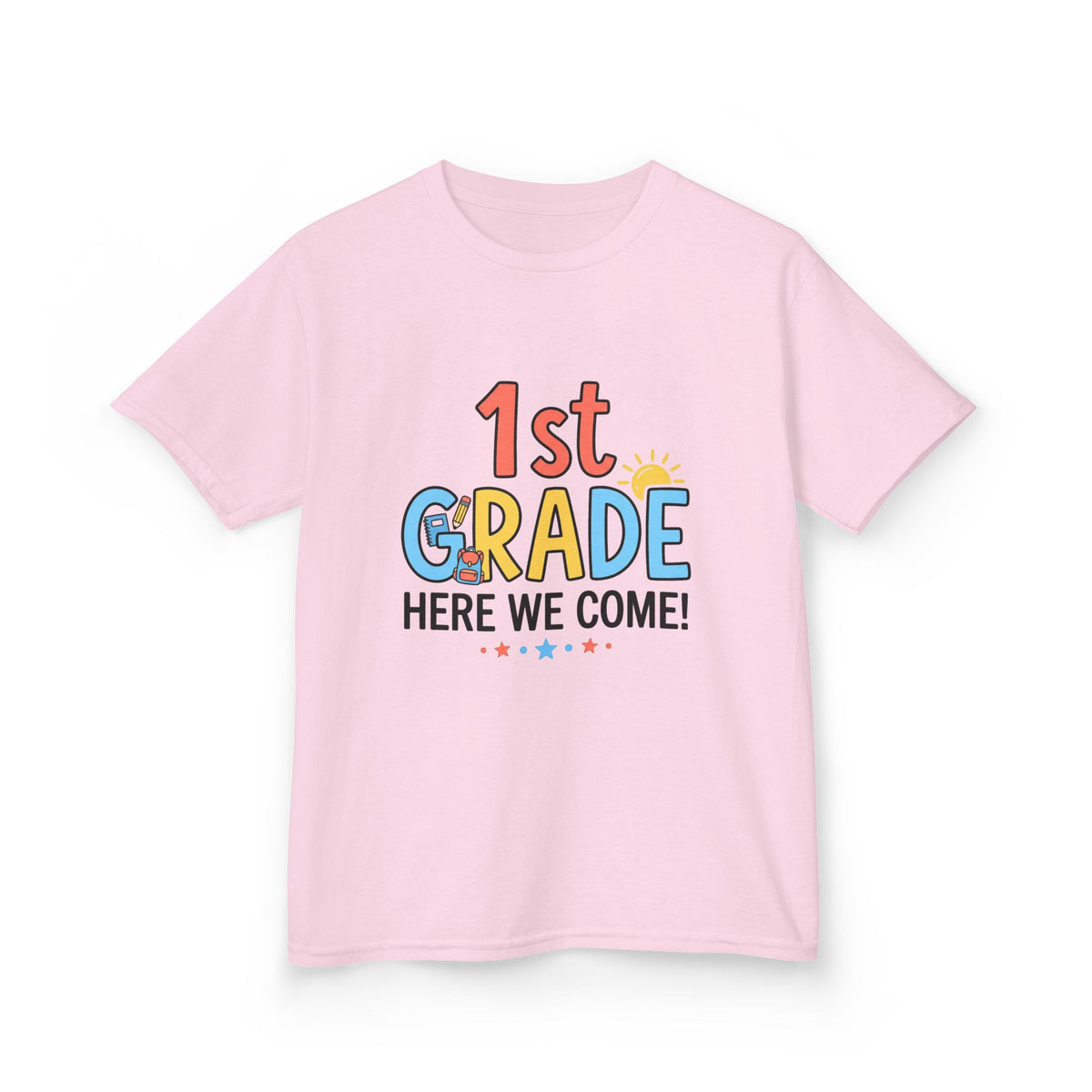 1st Grade Here We Come Kids T-Shirt — Back to School Shirt for Boys & Girls