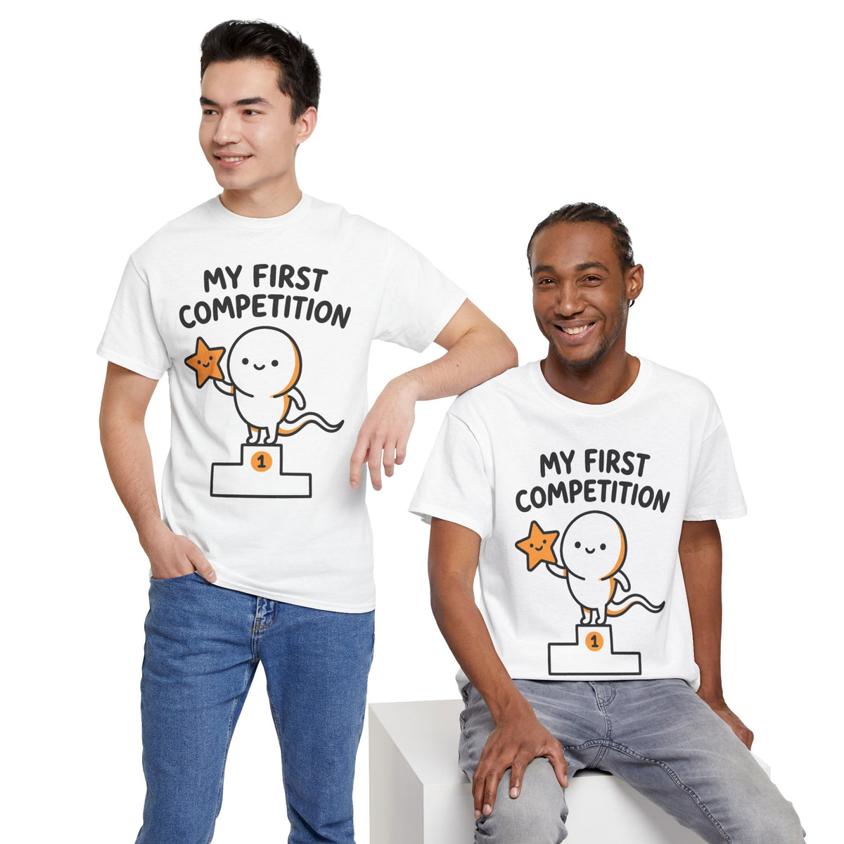 My First Competition Kids T‑Shirt – Cute Champ Podium Design