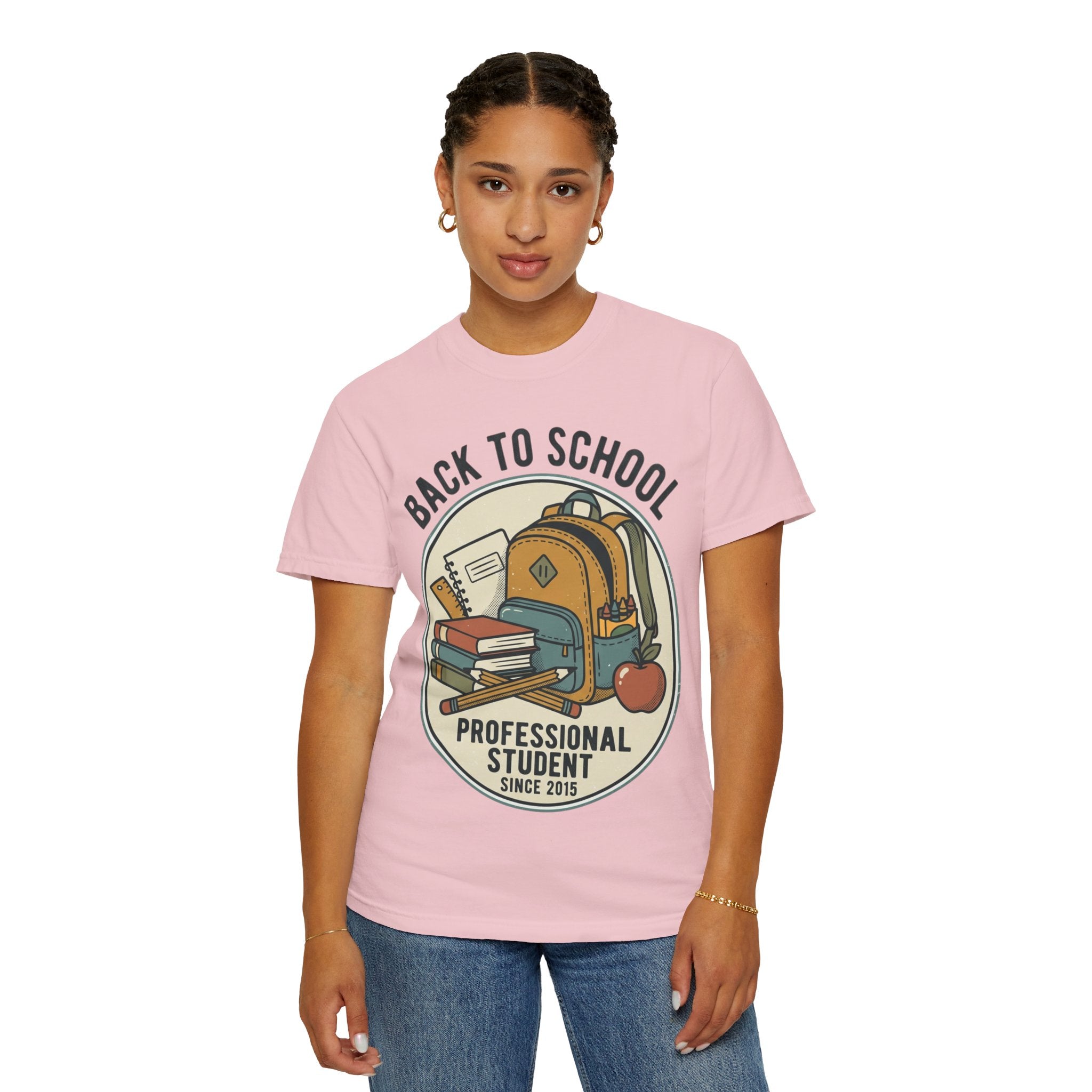 Back to School 'Professional Student' T-Shirt — Backpack & Books Graphic