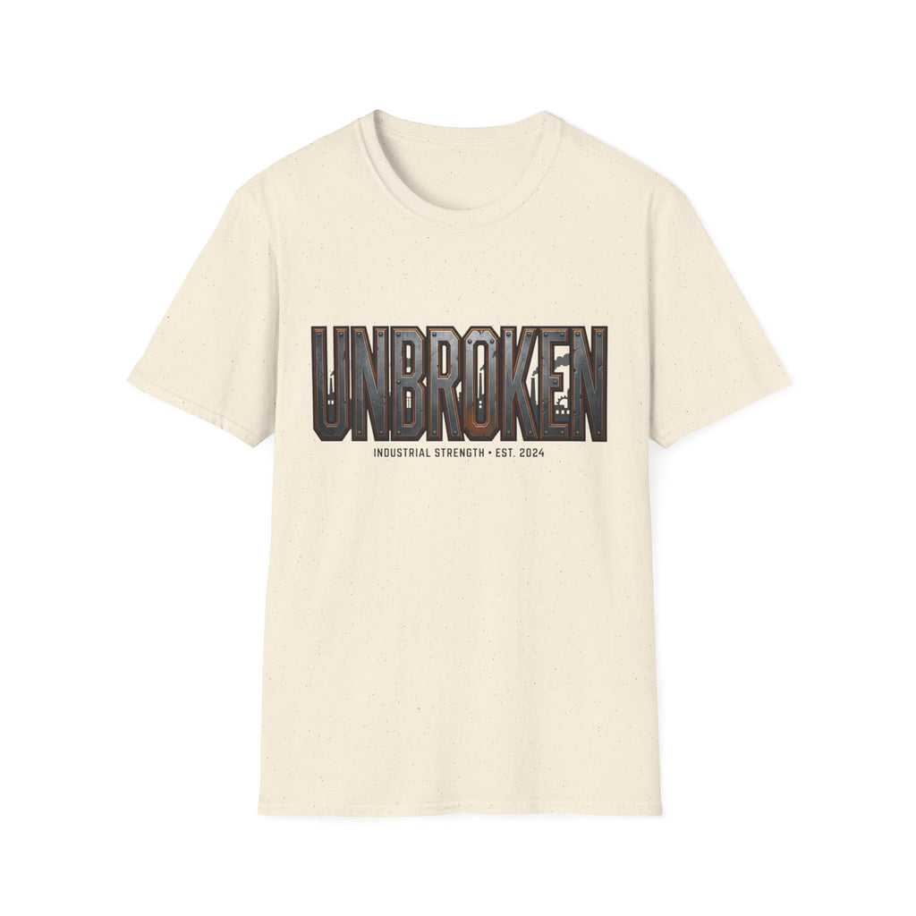 Unbroken Industrial Strength Graphic T‑Shirt — 'UNBROKEN' Bold Chest Design