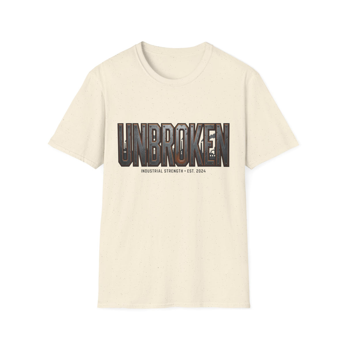 Unbroken Industrial Strength Graphic T‑Shirt — 'UNBROKEN' Bold Chest Design